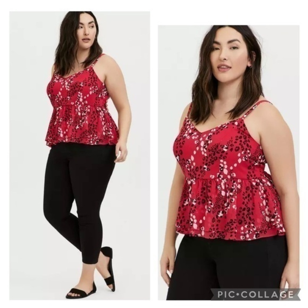 Torrid Peplum Chiffon Midi Cami size 1